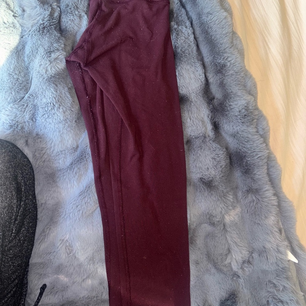 Lululemon Athletica Burgundy Leggings
